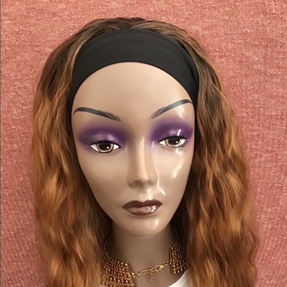Clearance Curly Headband Wig Heat Resistant Synthetic Machine Made Any Occasion - Picture 3 of 3